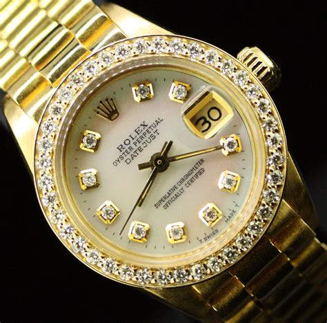 rolex gold 18k|18k gold rolex women's watch.